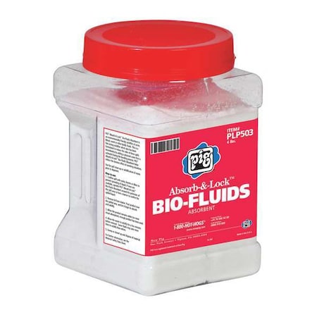 Granular Sorbent, 32 gal Absorbed per Package, 18 lb Box, Blend of Co-Polymers, Not Scented, White MPN:PLP503