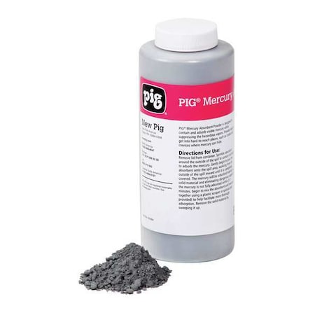 Absorbent Powder, 35-17/64 oz Absorbed per Package, Shaker Bottle, Zinc Compound, Gray MPN:PLP602