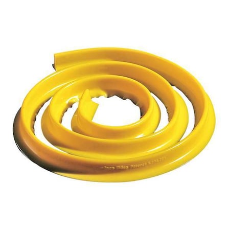 Barrier Dike, (1) Straight Section, (1) Connector, Polyurethane, 10 ft Long x 2 in High, Yellow MPN:PLR230