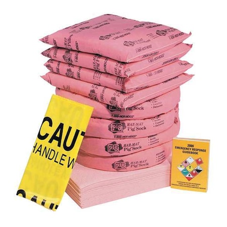 Spill Kit Refill, 21 gal Volume Absorbed per Kit, Box, Pink, 45 MPN:RFL336