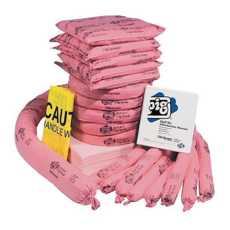 Spill Kit Refill, 39 gal Volume Absorbed per Kit, Not Applicable Capacity, Box, Pink, 76 MPN:RFL343