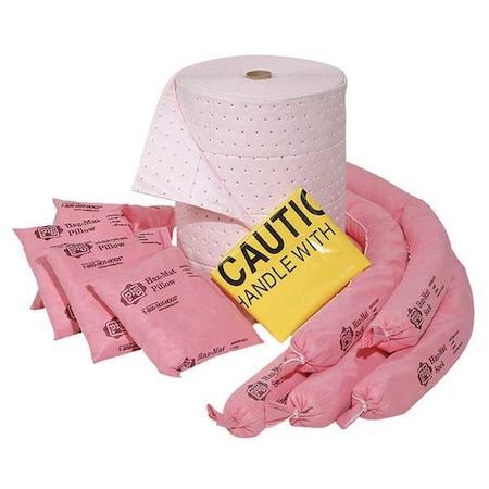 Spill Kit Refill, 14 gal Volume Absorbed per Kit, Not Applicable Capacity, Box, Pink, 17 MPN:RFL344
