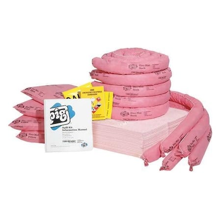 Spill Kit Refill, 27 gal Volume Absorbed per Kit, Not Applicable Capacity, Box, Pink, 122 MPN:RFL365