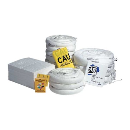 Spill Kit Refill, 52 gal Volume Absorbed per Kit, Not Applicable Capacity, Box, White, 89 MPN:RFL402