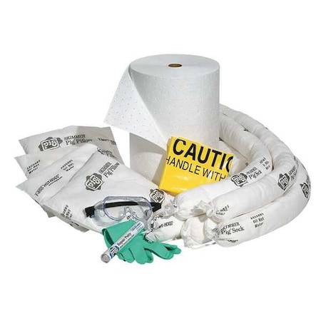 Spill Kit Refill, 15 gal Volume Absorbed per Kit, Not Applicable Capacity, Box, White, 19 MPN:RFL444