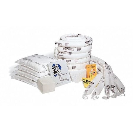 Spill Kit Refill, 31 gal Volume Absorbed per Kit, Not Applicable Capacity, Box, White, 122 MPN:RFL468