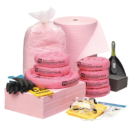 Spill Kit Refill, 48 gal Volume Absorbed per Kit, Not Applicable Capacity, Box, Pink/Gray, 1 MPN:RFL822
