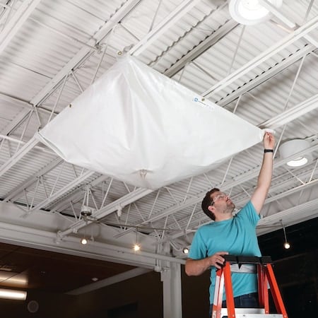 Magnetic Roof Leak Diverter Tarp White 5' L x 5' W MPN:TLS1999-WH