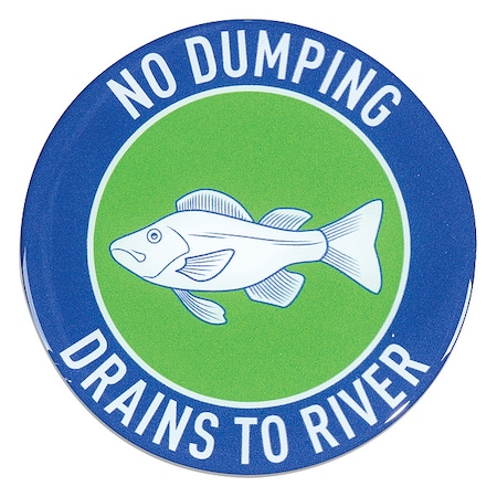 No Dumping Sign, Circle, 4 in x 4 in, PK10 MPN:SGN8200-656