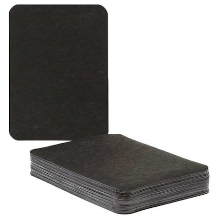 Adhesive Backed Restroom Mat, 24 in W x 17 in L, Black MPN:GRP7506-BK
