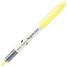 Pilot® Spotliter Supreme Highlighter Chisel Tip Fluorescent Yellow Ink Dozen 16008