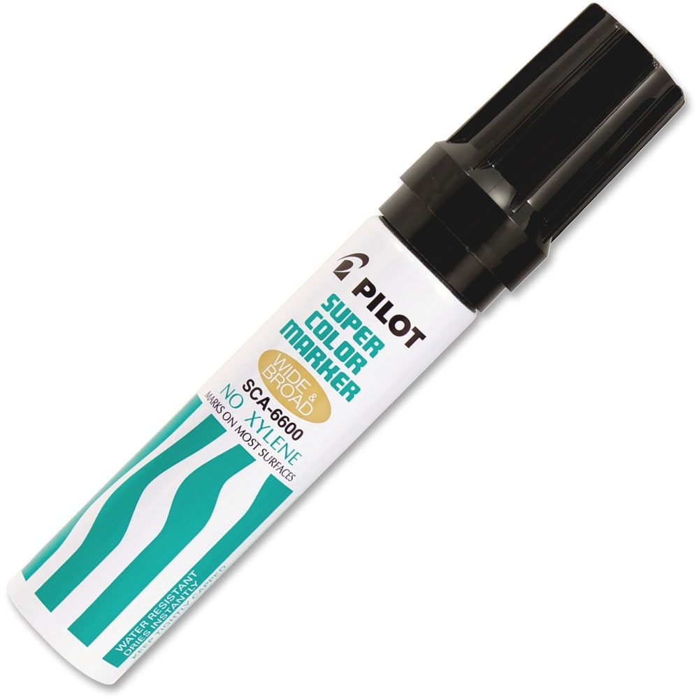 Pilot Super Color Jumbo Refillable Marker, Chisel Point, Extra-Broad Point, Black MPN:45100