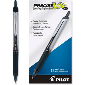 Pilot® Precise V10RT Retractable Roller Ball Pen Bold 1 mm Black Ink/Barrel Dozen 13450
