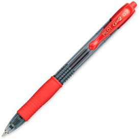 Pilot® G2 Gel Retractable Rollerball Pen Fine 0.7mm Red Ink Dozen 31022