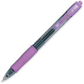 Pilot® G2 Gel Retractable Rollerball Pen Fine 0.7mm Purple Ink Dozen 31029