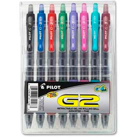 Pilot® G2 Gel Retractable Rollerball Pen Fine 0.7mm Assorted Ink 8/Pack 31128