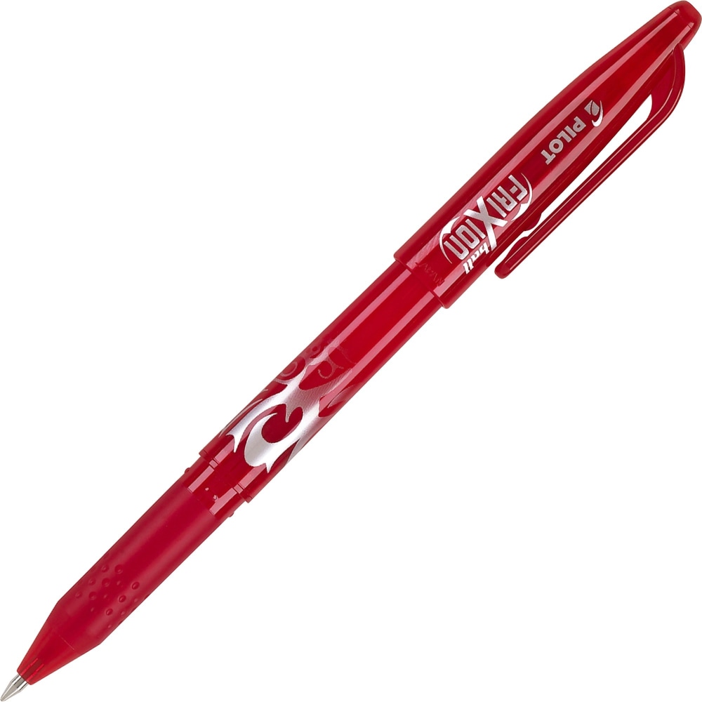 Pilot FriXion Ball Erasable Gel Pens, Pack of 12, Fine Point, 0.7 mm, Red Barrel, Red Ink MPN:31552
