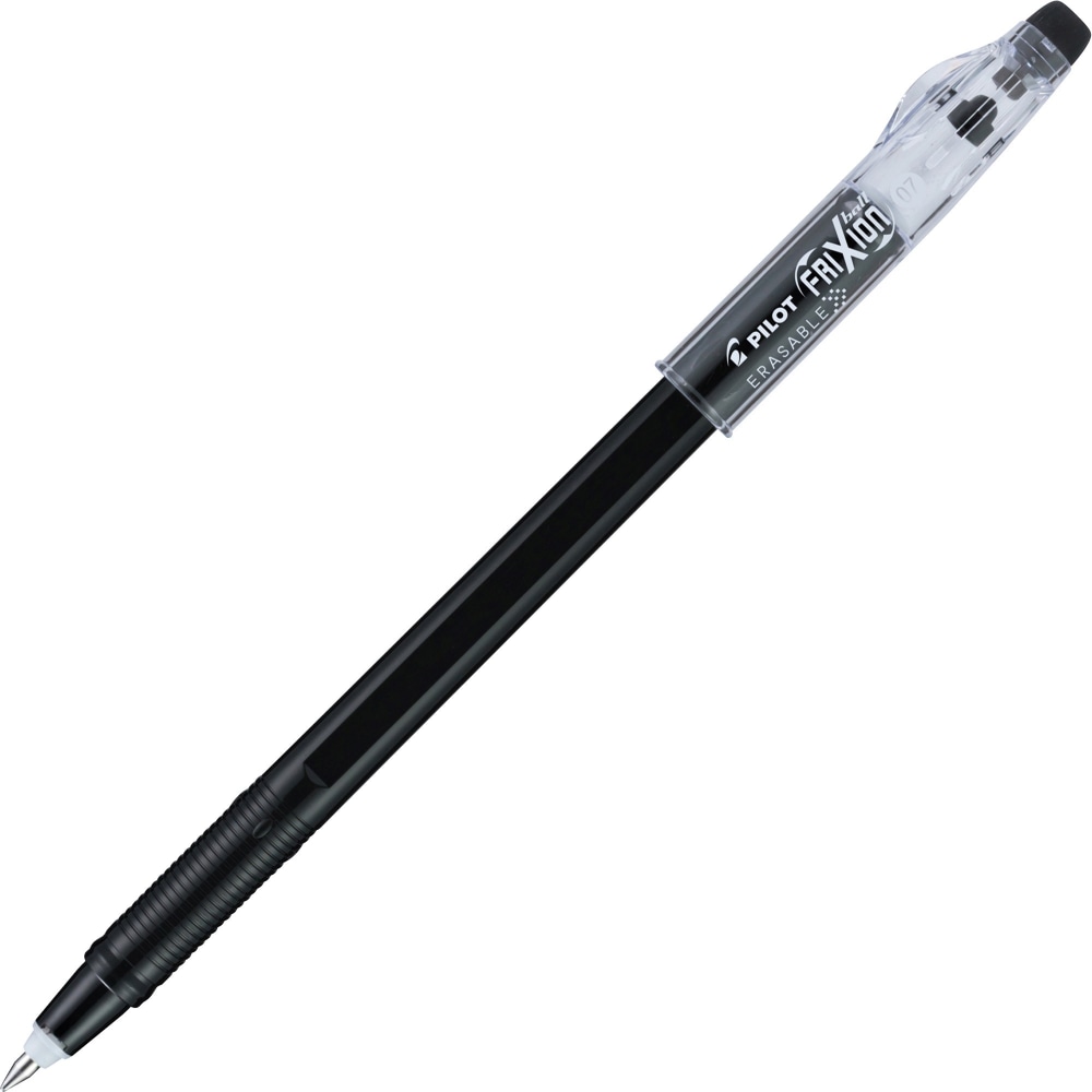 Pilot FriXion Ball ColorSticks Erasable Ballpoint Pens, Pack of 12, Medium Point, 0.7 mm, Black Barrel, Black Ink MPN:32465