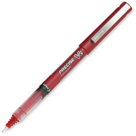 Pilot® Precise V5 Rolling Ball Pen Non-Refillable Extra Fine 0.5mm Red Ink Dozen 35336