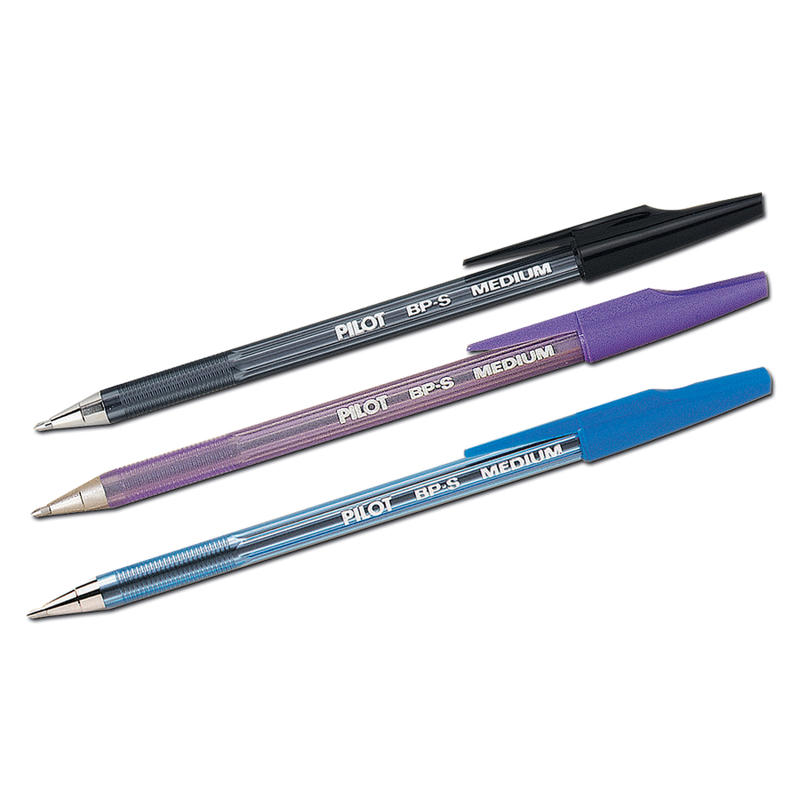 Pilot Better Ballpoint Pens, Medium Point, 1.0 mm, Black Barrel, Black Ink, Pack Of 12 MPN:35711