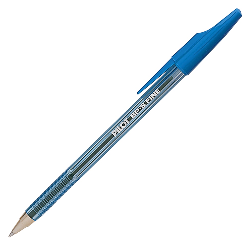 Pilot Better Ballpoint Pens, Fine Point, 0.7 mm, Blue Barrel, Blue Ink, Pack Of 12 MPN:36011