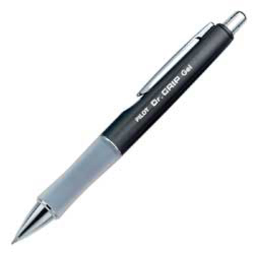 Pilot Dr. Grip LTD Gel Rollerball Pen, Fine Point, 0.7 mm, Charcoal Barrel, Black Ink MPN:36270