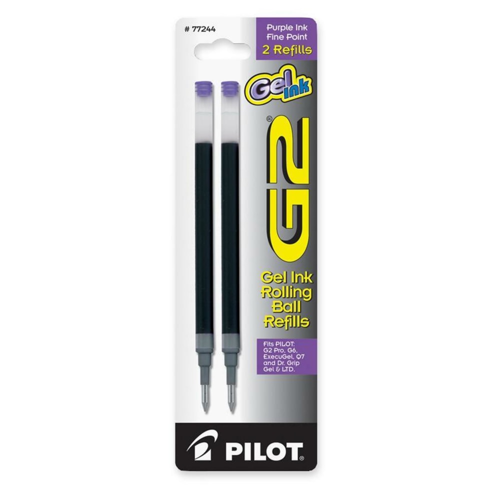Pilot G2 Gel Refill, Fine Point, 0.7mm, Purple Ink, Pack of 2 Refills MPN:77244