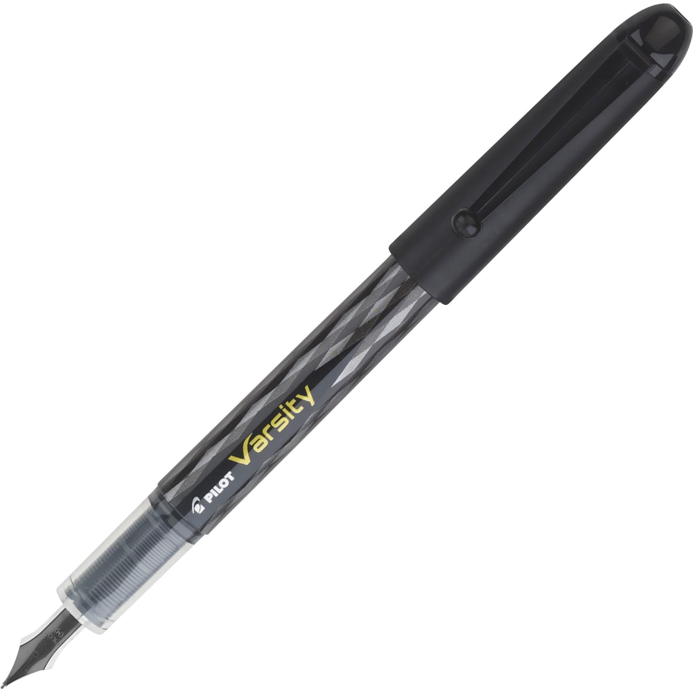 Pilot Varsity Disposable Fountain Pen, Medium Point, Black Barrel, Black Ink MPN:90010