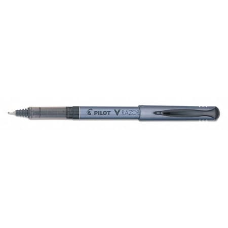 V Razor Point Liquid Ink Porous Point Pen, Extra-Fine 0.5 mm, Black Ink, Gray/Smoke Barrel, PK12 MPN:PIL11020