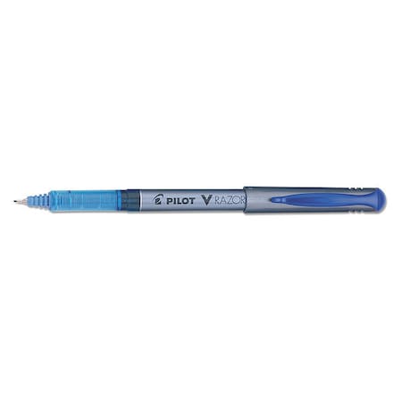 V Razor Point Liquid Ink Porous Point Pen, Extra-Fine 0.5 mm, Blue Ink, Gray/Blue Barrel, PK12 MPN:PIL11021