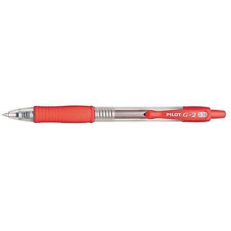 G2 Premium Gel Pen, Retractable, Extra-Fine 0.38 mm, Red Ink, Smoke/Red Barrel, PK12 MPN:PIL31279