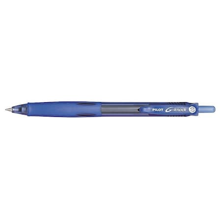 G-Knock BeGreen Gel Pen, Retractable, Fine 0.7 mm, Blue Ink, Translucent Blue/Blue Barrel, PK12 MPN:PIL31507