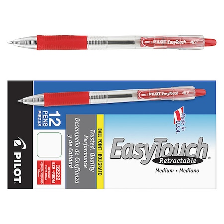 Retractable Pen, Medium 1.0 mm, Red PK12 MPN:PIL32222