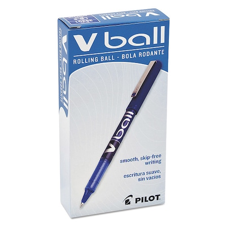 VBall Liquid Ink Roller Ball Pen, Extra Fine 0.5 mm, Blue PK12 MPN:PIL35201