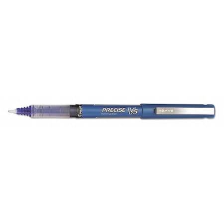 Precise V5 Rollerball Pen, Stick, Extra-Fine 0.5 mm, Blue Ink, Blue/Clear Barrel, PK12 MPN:PIL35335