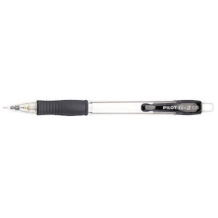 G2 Mechanical Pencil, 0.5 mm, HB (No 2), Black Lead, Clear/Black Barrel, PK12 MPN:PIL51014