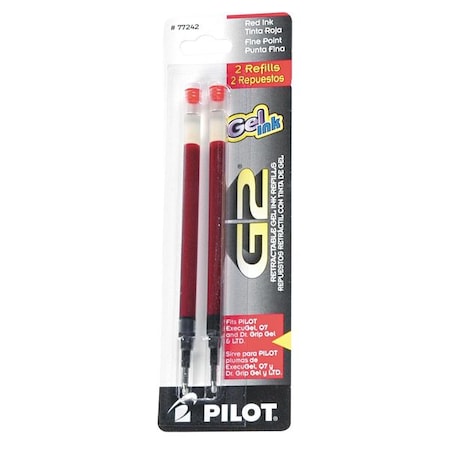 Pen Ink Cartridge Set, Red, Gel, PK2 MPN:PIL77242