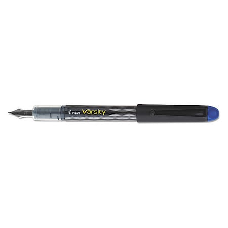 Varsity Fountain Pen, Medium 1 mm, Blue Ink, Clear/Black/Blue Barrel MPN:PIL90011