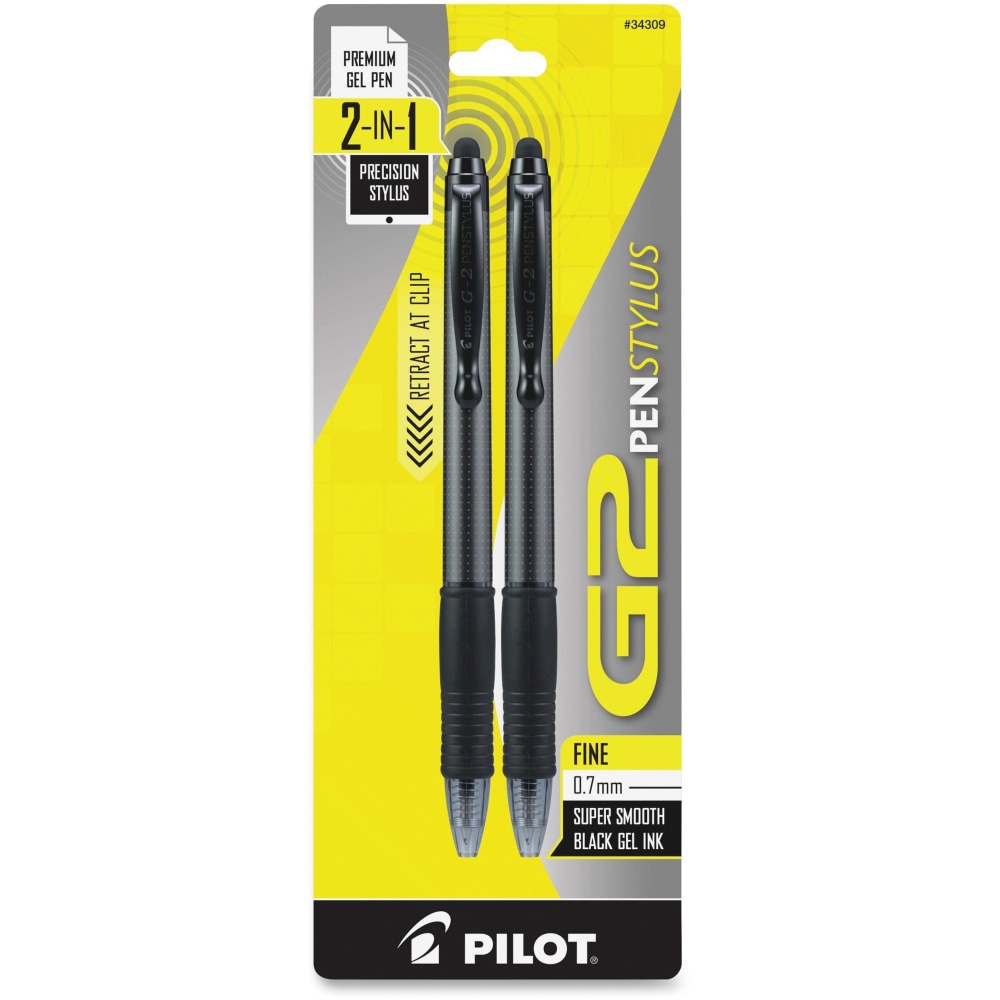 Pilot G2 Pen Stylus - 2 Pack - Black MPN:34309