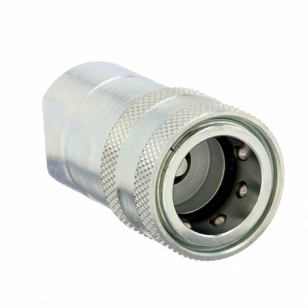 Hydraulic Quick Connect Hose Coupling, Steel Body, Sleeve Lock, 3/8