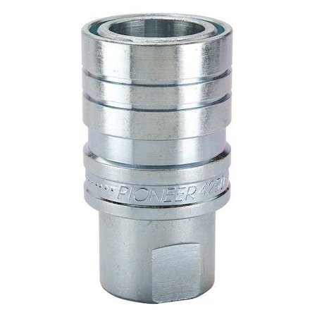 Hydraulic Quick Connect Hose Coupling, Steel Body, Sleeve Lock, 1/2