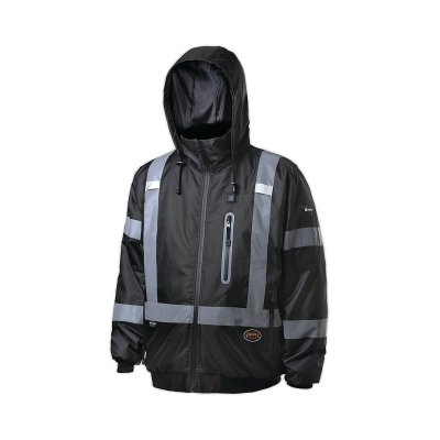 5409AU Hi-Vis Heated Sfty Nano Bomber Jacket Bk MPN:V1210170U-3XL