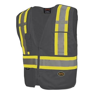 6937AU Black Zip Vest Break MPN:V1021170U-4XL