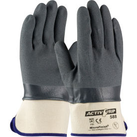 PIP Micro-Finish™ Grip Nitrile Coated Gloves 56-AG588 L Gray/White 12 Pairs 56-AG588/L