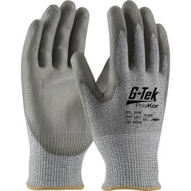 G-Tek PolyKor Industry Grade Seamless Knit Blended Glove Polyurethane Coated Flat Grip Small 12PR 16-564/S