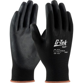 PIP® 33-B125/L G-Tek® GP™ General Duty Nylon Glove PU Coated Black L 12 Pairs 33-B125/L