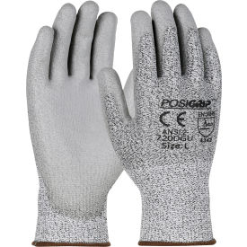 PosiGrip Seamless Knit HPPE Blended Glove Polyurethane Coated Flat Grip 2XL Salt & Pepper 12PR 720DGU/XXL