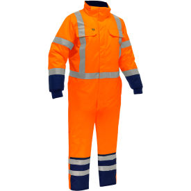 Bisley® Insulated Freezer Coverall XL Hi-Vis Orange 344M6453X-ORNV/XL