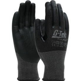 G-Tek® PolyKor® Seamless Knit Blended CR Gloves Nitrile Coated ANSI A5 M Blk 12 Pair 16-351/M