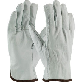 PIP Top Grain Cowhide Drivers Gloves Straight Thumb Economy Grade L 12 Pairs 68-105/L